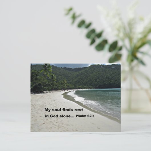 Psalm 62:1 postkarte (Stehend Vorderseite)