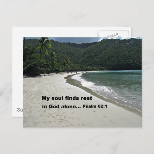 Psalm 62:1 postkarte (Vorne/Hinten)