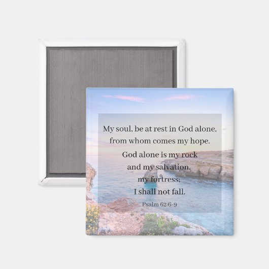 Psalm 62:6 2" Magnet (Vorderseite/Rückseite)