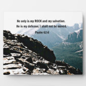 Psalm 62:6 Er ist nur mein Rock... Fotoplatte (Vorderseite)
