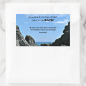 Psalm 62:6 Er ist nur mein Rock.... Rechteckiger Aufkleber (Tasche)