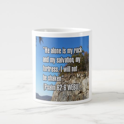 Psalm 62:6 WEBU Mug Jumbo-Tasse (Vorderseite)