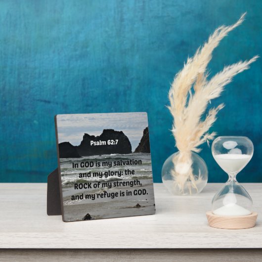 Psalm 62:7 In Gott ist meine Errettung und meine H Fotoplatte (InSitu)