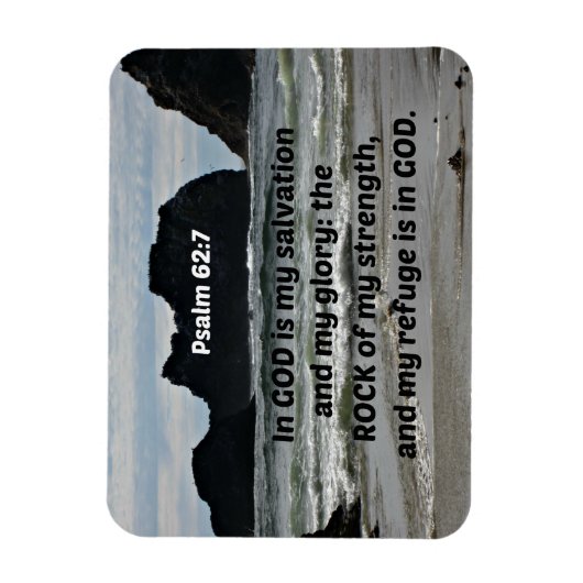 Psalm 62:7 In Gott ist meine Errettung und meine H Magnet (Vertikal)