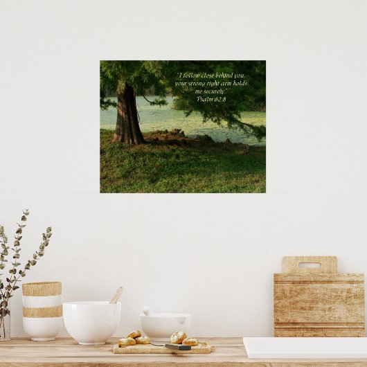Psalm 62:8 Psalm der Ermutigung Poster (Küche)