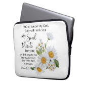 Psalm 63:1 Bibelschrift - Kamille Blume Laptopschutzhülle (Vorderseite Links)