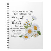 Psalm 63:1 Bibelschrift - Kamille Blume Notizblock (Vorderseite)