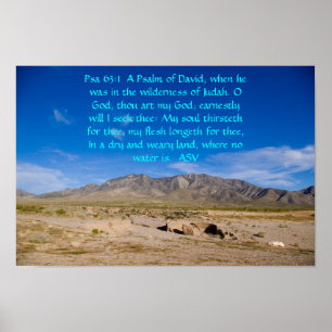 Psalm 63:1 poster