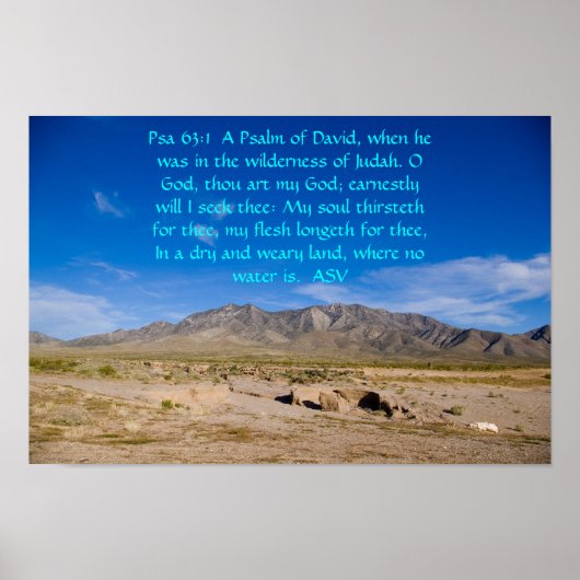 Psalm 63:1 Poster (Vorne)
