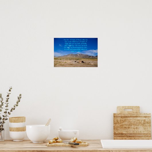 Psalm 63:1 Poster (Küche)