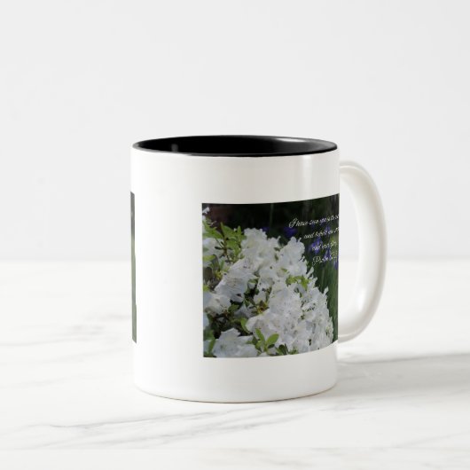 Psalm-63:2 Weiß-Azalee Zweifarbige Tasse (VorderseiteRechts)