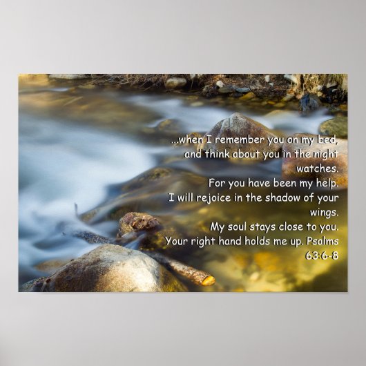 Psalm 63:6-8 poster (Vorne)