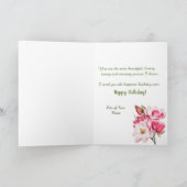 Psalm 6511 Rosa Magnolia Bibelverse Begrüßung Karte (Innenseite)