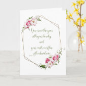 Psalm 6511 Rosa Magnolia Bibelverse Begrüßung Karte (Gelbe Blume)