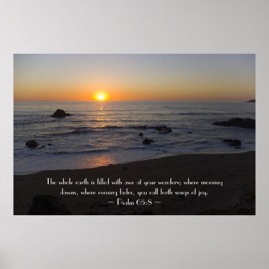 Psalm 65:8 Poster (Vorne)