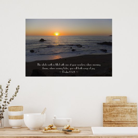 Psalm 65:8 Poster (Küche)
