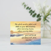 Psalm 65:8 Sie rufen Songs der Joy Bible Verse her Postkarte (Stehend Vorderseite)