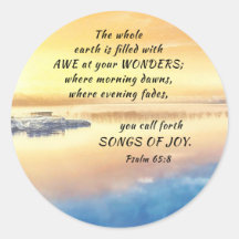 Psalm 65:8 Sie rufen Songs der Joy Bible Verse her