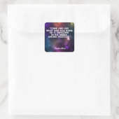 Psalm 66:5 quadratischer aufkleber (Tasche)