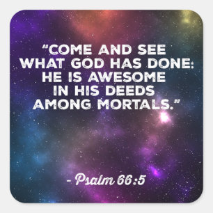 Psalm 66:5 quadratischer aufkleber