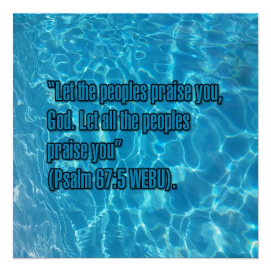 Psalm 67:5 WEBU Poster (Vorderseite)