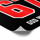 Psalm 67 God Will Bless Us Varsity Number 67 Poster (Ecke)