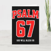Psalm 67 Gott wird uns segnen Varsity Nummer 67  Karte (Vorderseite)