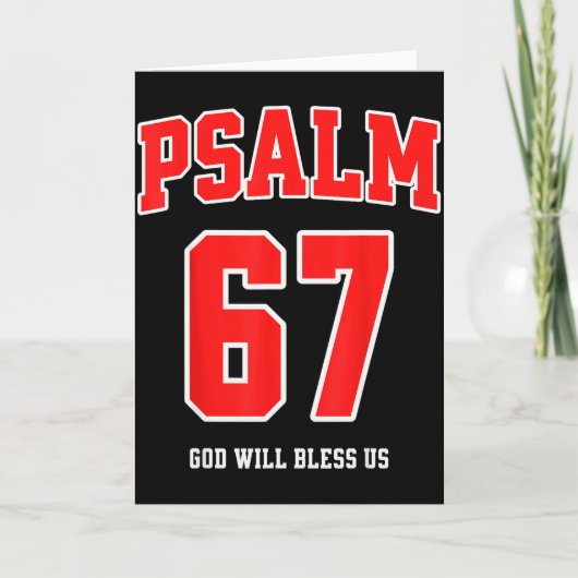 Psalm 67 Gott wird uns segnen Varsity Nummer 67  Karte (Vorderseite)