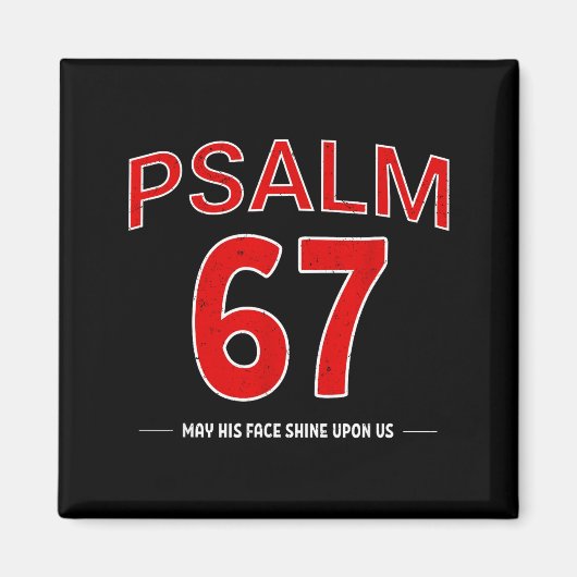 Psalm 67 Möge sein Angesicht über uns leuchten Gla Magnet (Vorne)