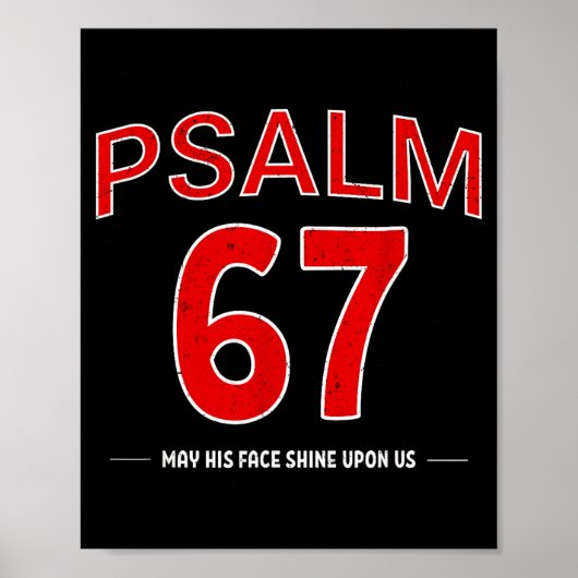 Psalm 67 Möge sein Angesicht über uns leuchten Gla Poster (Vorne)