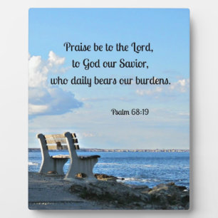 Psalm 68:19 Lob sei zum Herrn, zu Gott .... Fotoplatte