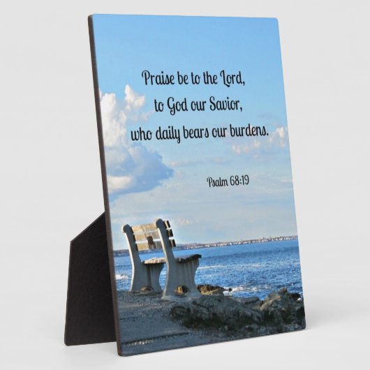 Psalm 68:19 Lob sei zum Herrn, zu Gott .... Fotoplatte (Seite)