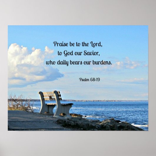 Psalm 68:19 Lob sei zum Herrn, zu Gott .... Poster (Vorne)