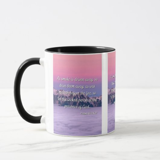 Psalm 68:2 KJV Bibelverse Zwei-Tone-Tasse Tasse (Links)