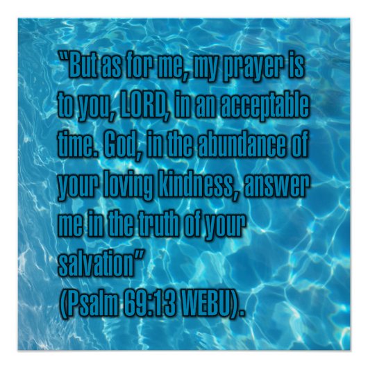 Psalm 69:13 WEBU Poster (Vorderseite)