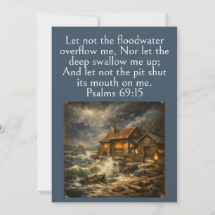 Psalm 69:15 Bibelvers, Schrift Ermutigung Karte