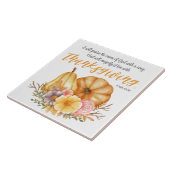 Psalm 69:30 Erntedank Verse Pumpkin Fall Blume Fliese (Seite)