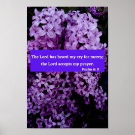 Psalm 6 Floral Bible Verse Poster