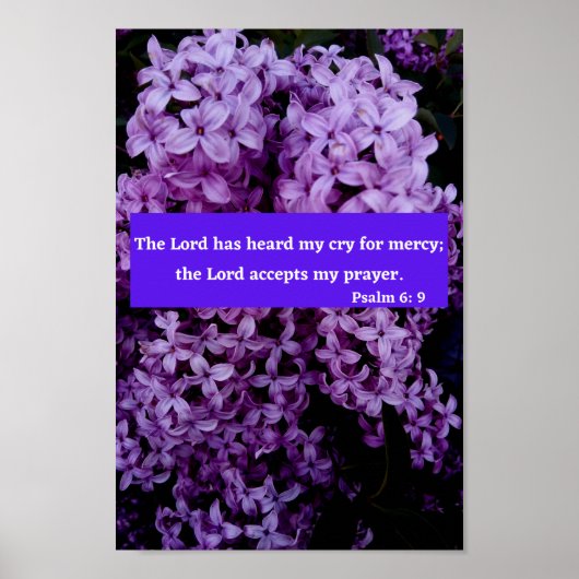 Psalm 6 Floral Bible Verse Poster (Vorne)