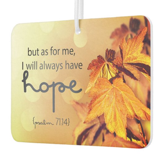 Psalm 71:14 Ich werde immer HOPE Maple Blätter Autolufterfrischer (Links)