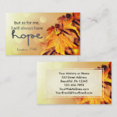 Psalm 71:14 Ich werde immer HOPE Maple Blätter Visitenkarte (Vorne/Hinten)