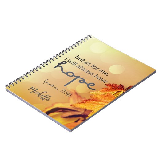 Psalm 71:14 Ich werde immer HOPE Personalisiert Notizblock (Linke Seite)