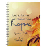 Psalm 71:14 Ich werde immer HOPE Personalisiert Notizblock (Vorderseite)