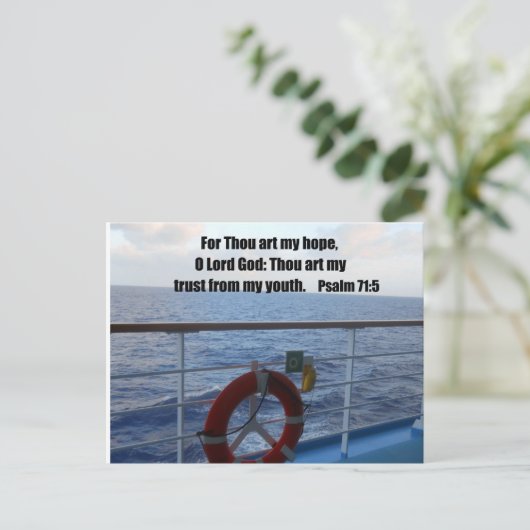 Psalm 71:5 postkarte (Stehend Vorderseite)