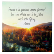 Psalm 72:19 Ließ, die Erde mit Seiner Herrlichkeit