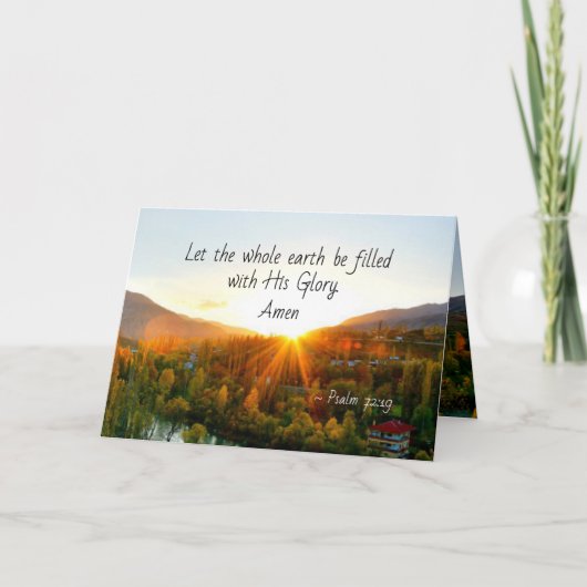 Psalm 72:19 Ließ, die Erde mit Seiner Herrlichkeit Karte (Vorderseite)