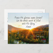 Psalm 72:19 Ließ, die Erde mit Seiner Herrlichkeit Postkarte (Vorne/Hinten)