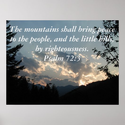 Psalm 72:3 Poster (Vorne)