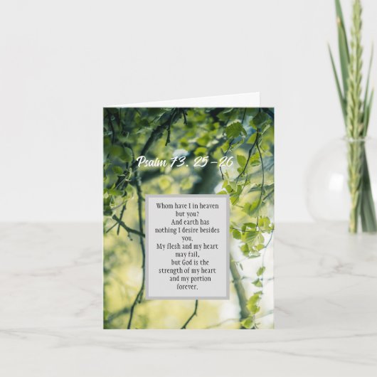 Psalm 73: 25-26, Christliche gefaltete Karte (Vorderseite)