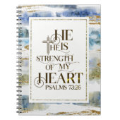 Psalm 73:26 Er ist die Stärke meines Herzens Notizblock (Vorderseite)